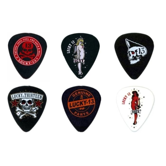 Blister plettri DUNLOP L13bp1.0 Lucky 13 1.0mm Player/6 main product photo