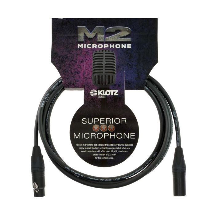 Cavo XLR/XLR 5 mt Klotz serie M2 con connettore Neutrik main product photo