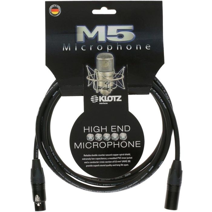Cavo XLR/XLR 10 mt Klotz serie M5 con connettore Neutrik main product photo
