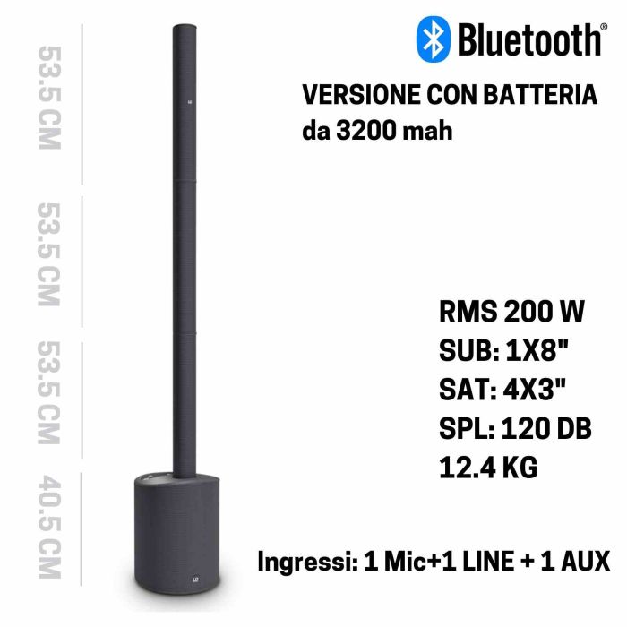 LD System MAUI 5 GO 100 con batteria ricaricabile main product photo