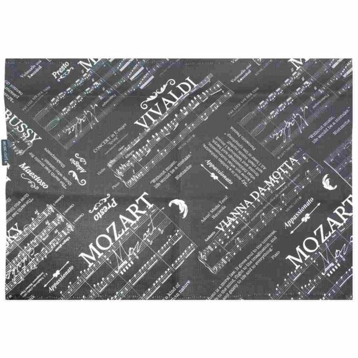 Tovaglietta Americana black spartiti cotone 40x30 cm MusicGift main product photo