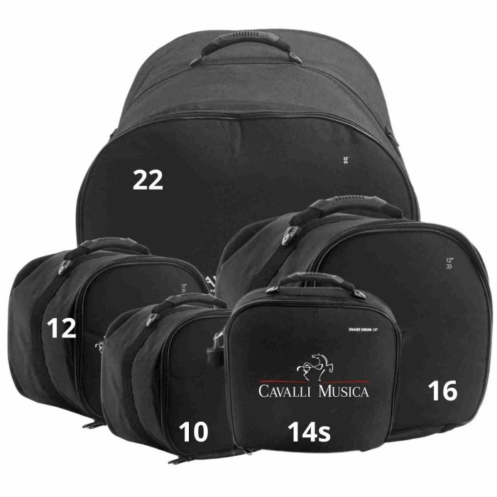 Set borse batteria Cavallimusica 5pz 20/14/12/10/14 main product photo