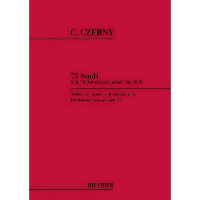 C.Czerny 75 Studi per fisarmonica (dai 100 Studi Giornalieri Op.599) main product photo