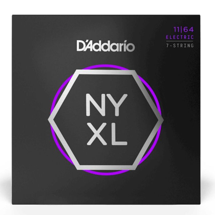 Corde elettrica 7 corde D`Addario NYXL1164 nickel wound medium 11-64 main product photo