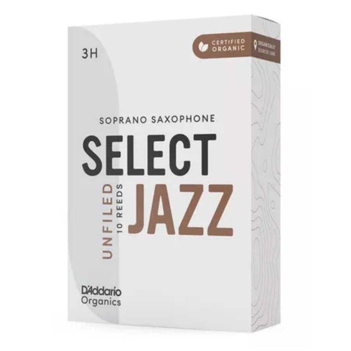 Ance Sax Soprano D'Addario Organics Select Jazz Unfiled n.3 Hard 10pz main product photo