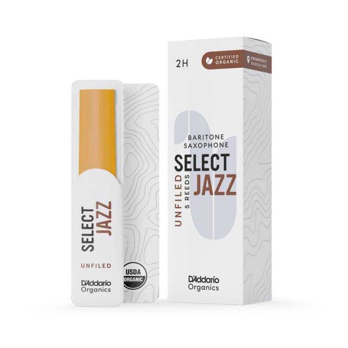Ance Sax Baritono Organic Select Jazz Unfiled By D'Addario n.2 Hard 5pz main product photo