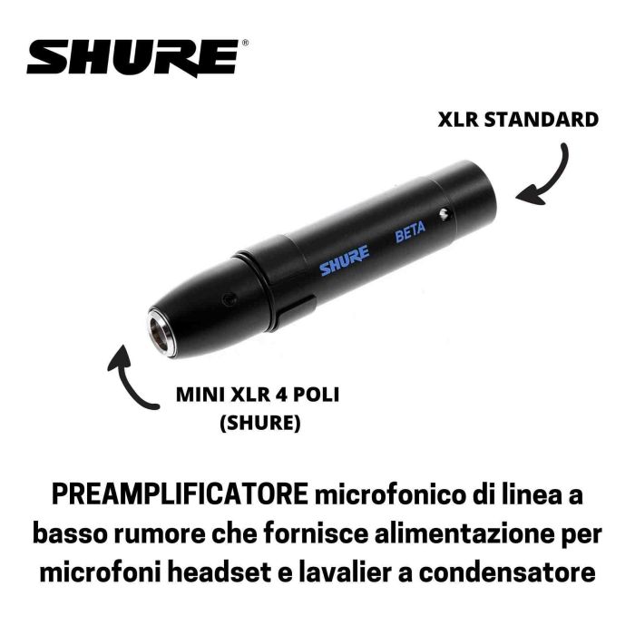 Alimentatore Phantom Shure RPM626 mini XLR 4 poli XLR Maschio main product photo