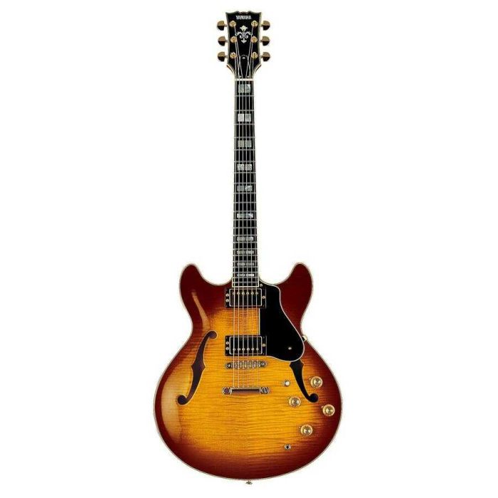 Chitarra Semiacustica Yamaha brown sunburst con custodia main product photo
