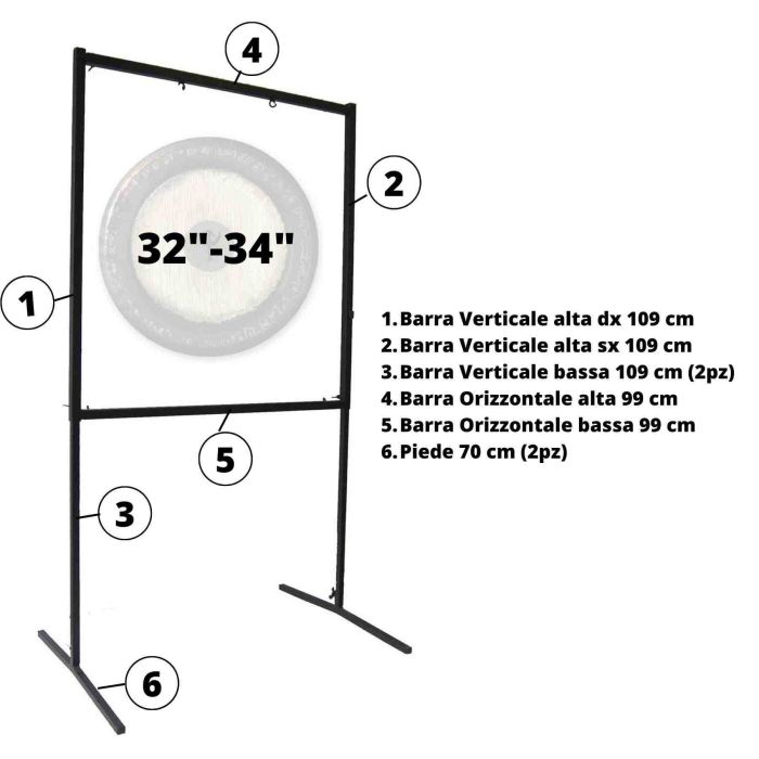 Supporto Gong Paiste quadrato da terra per 1 Gong 32/34" main product photo
