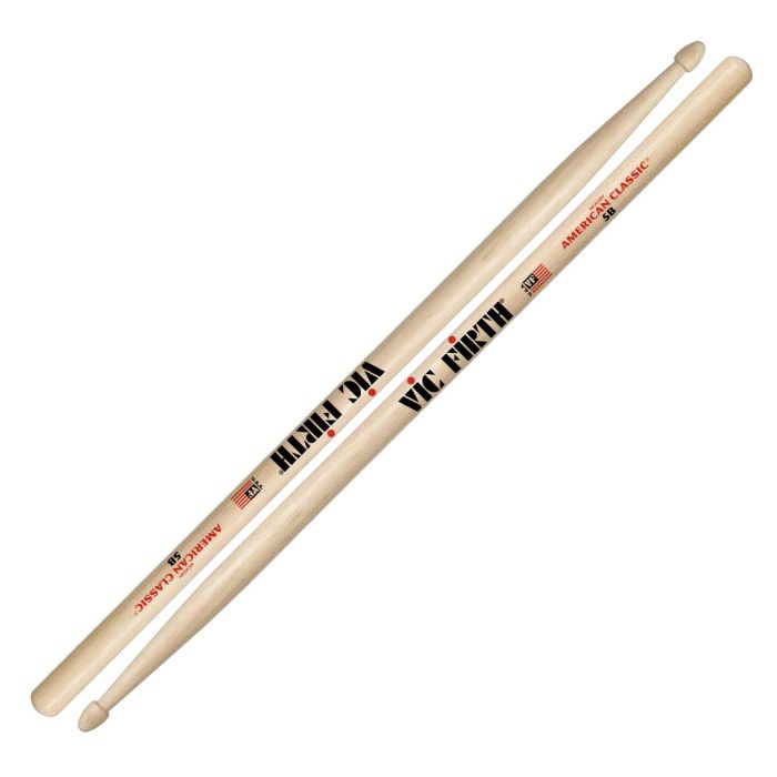 Bacchette Vic Firth American Classic 5B Hickory Punta Legno Goccia main product photo