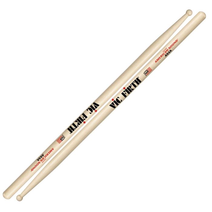 Bacchette Vic Firth American Sound AS5A Hickory Punta Legno Rotonda main product photo