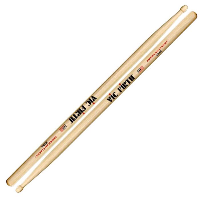 Bacchette Vic Firth American Classic X55A Hickory Punta Lengo Goccia main product photo