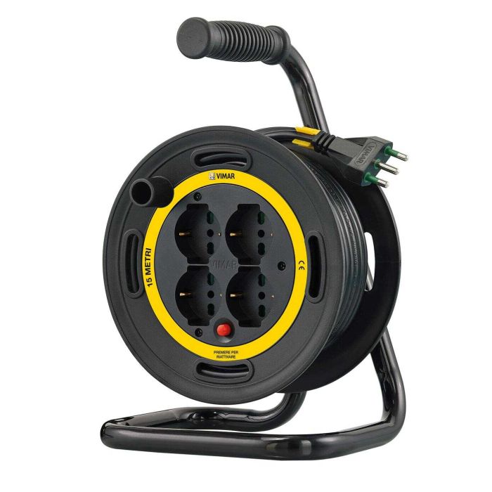 Avvolgicavo Vimar multipresa 16A 4 uscite universali 15mt main product photo