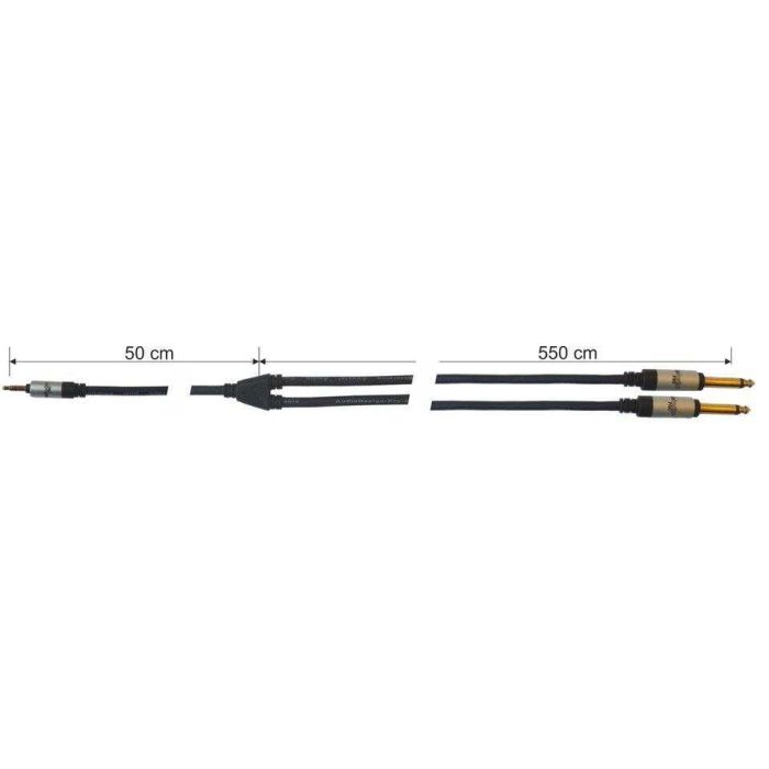 Cavo mini jack st/2 jack mono 6 mt Audiodesign main product photo
