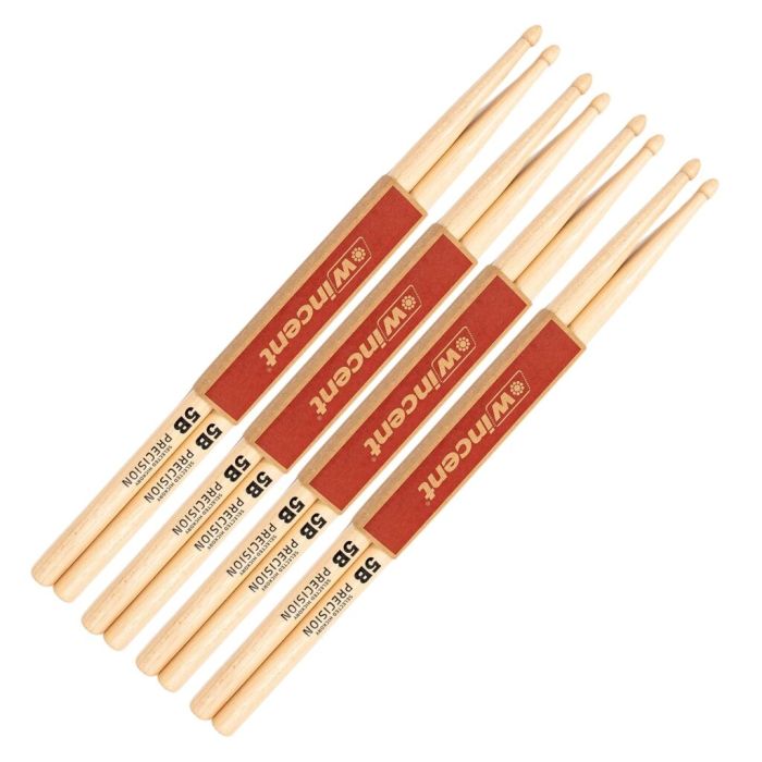 Bacchette Wincent 5B Hickory Precision 4 paia main product photo