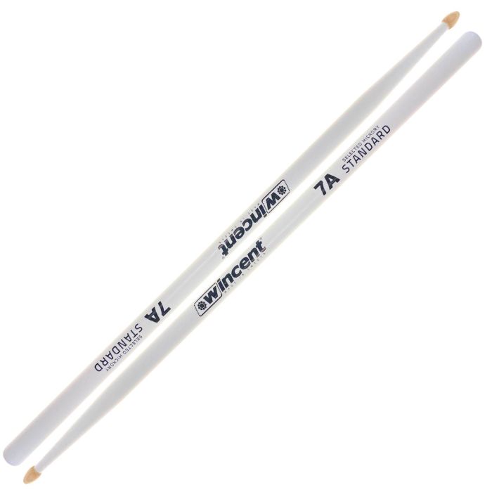 Wincent 7A Hickory Standard white bacchette batteria paio main product photo