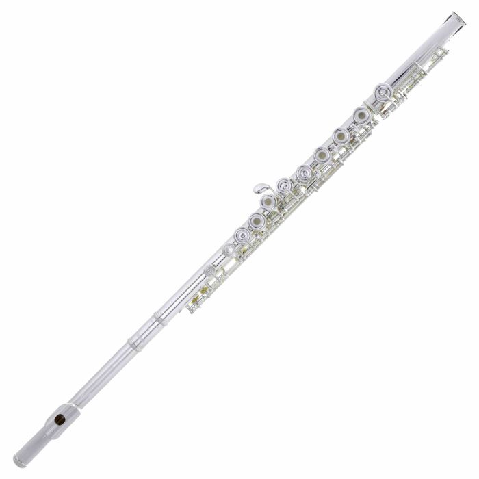 Flauto Yamaha YFL472 fori aperti non in linea mi snodato testata e corpo in argento main product photo