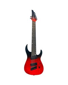 Legator Ninja crimson Chitarra Elettrica 8 corde con borsa