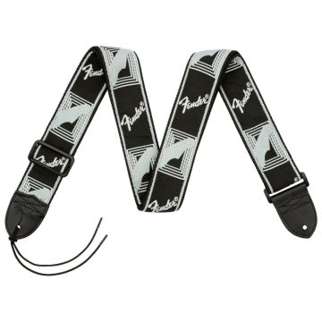 Tracolla chitarra Fender monogramma nero grigio 5cm