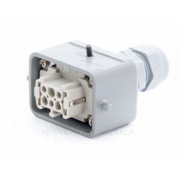 Connettore Harting 17AN 6 E-F industriale femmina