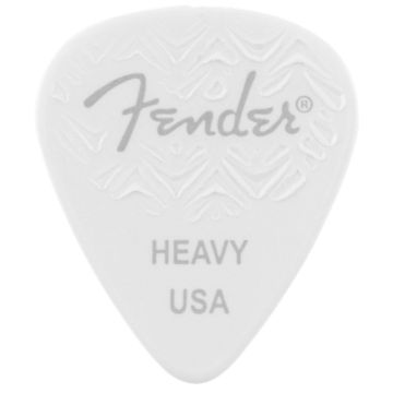 Blister plettri Fender 351 Shape White Heavy 6 pz.