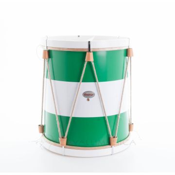Tamburo da parata Honsuy 38x48cm verde/bianco pelle naturale (Default)