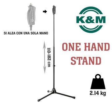 Asta Microfono dritta K&M 25680-300-55 h.110/182 cm