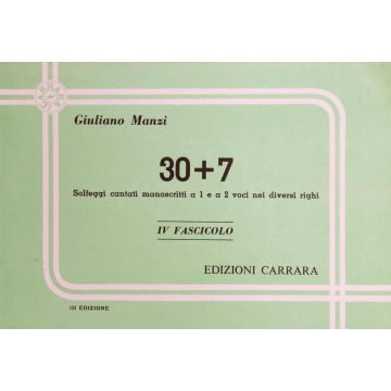 Manzi 30 +7 Solfeggi Fascicolo 4 