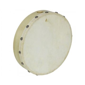 Tamburello Croson 25cm pelle naturale con battente S221