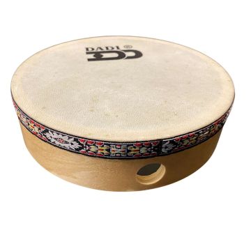 Tamburello Dadi pelle naturale 20cm