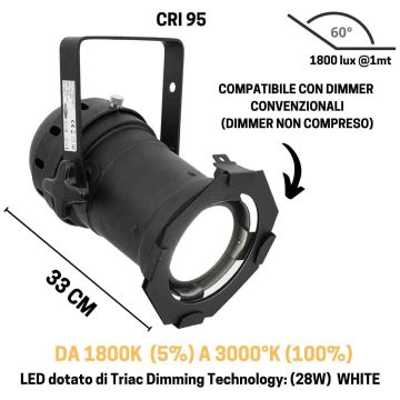 Showtec PAR 46 warm on dim