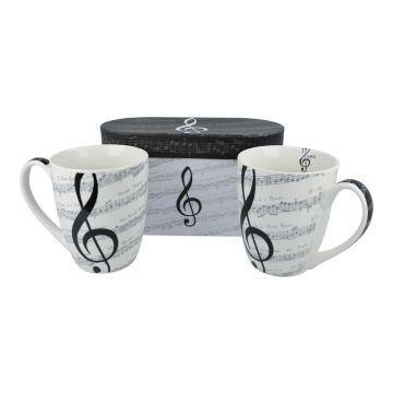 Set 2 tazze Musik Boutique I Love Music con confezione