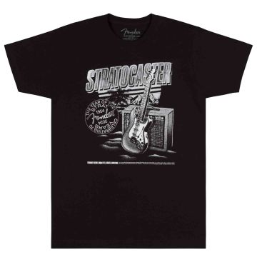 T-Shirt Fender Stratocaster 70th Anniversary Tee Black M
