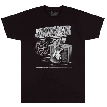 T-Shirt Fender Stratocaster 70th Anniversary Tee Black XL