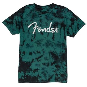 T-Shirt Fender Spaghetti Logo Tie-dye T-shirt Blue L