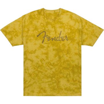 T-Shirt Fender Spaghetti logo Tie-Dye mustard XXL