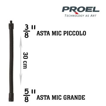 Tubo Flessibile Proel in metallo m 3/8"  f 5/8" 