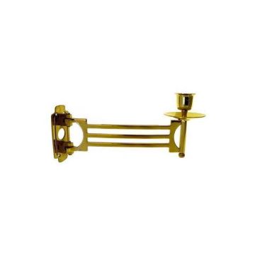 Candelabro FTP ottone chiaro l.215mm placca 87x40mm