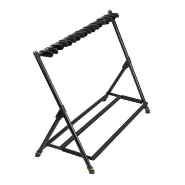 Gravity Vari-G9 supporto per 9 chitarre nero in acciaio
