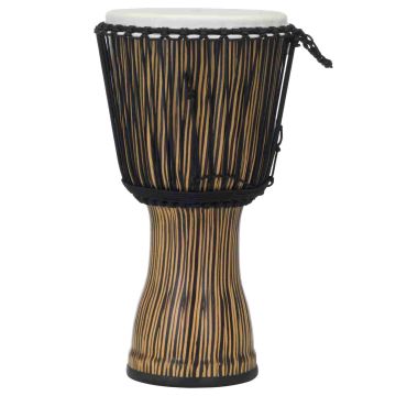 Djembe 14" Pearl Rope Tuned Zebra Grass pelle naturale corde nere 