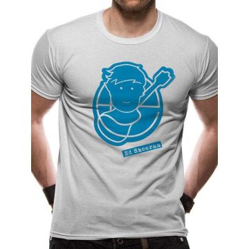 T-Shirt CID Ed Sheeran pictogram logo white extra large