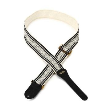 Tracolla chitarra Taylor A200-06 jacquard cotone black/white 5cm