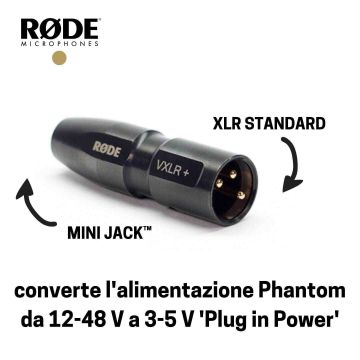 Adattatore Rode VXLR+ Jack 3.5 mm maschio  - XLR maschio