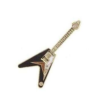 Spilla AimGifts Chitarra Flyng V black