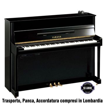 Pianoforte Verticale Silent Yamaha B2 SC3 nero lucido cm 113