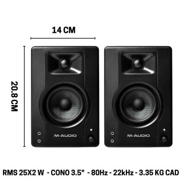 Coppia Monitor M-Audio BX3 3,5" 120W