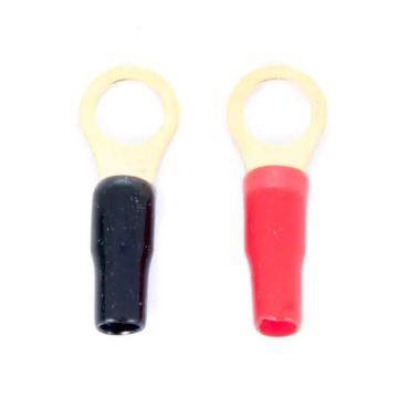 Capicorda ad anello diametro foro 10 mm rosso/nero isolati cad.