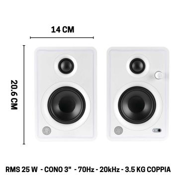 Coppia Monitor Mackie CR3-X - 3" 50w white Coppia Monitor Mackie CR3-X - 3" 50w white