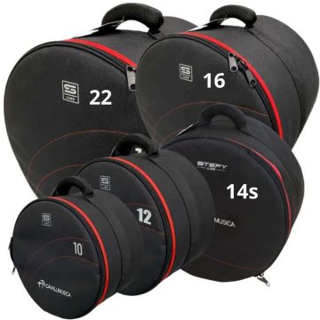 Set borse batteria Stefy Line serie 200 5pz 22/10/12/16/14X6,5 Set borse batteria Stefy Line serie 200 5pz 22/10/12/16/14X6,5