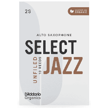Ance Sax Alto D'Addario Organics Select Jazz Unfiled n.2 medium 10pz